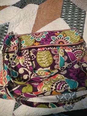 Vera Bradley Crossbody Tote In Plum Crazy